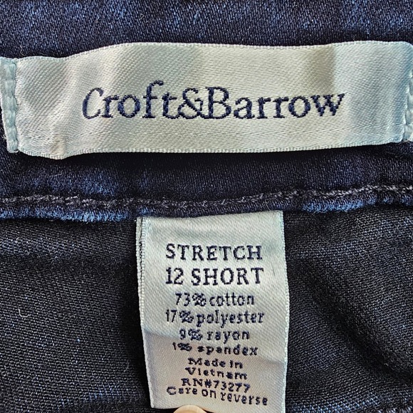 Croft & Barrow Jeans Womens 12S Blue Premium Denim Stretch Comfort Straight Leg - Picture 9 of 10